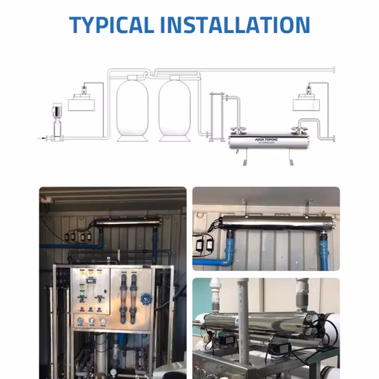 Agua Topone 165W 36gpm Ozone Free 254nm Pool UV Sterilizer with Alarm