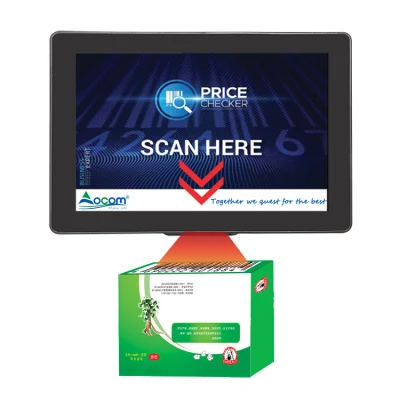 Устройство проверки цен в супермаркете с диагональю 10,1 дюйма и встроенным сканером штрих-кодов 1D или 2D.